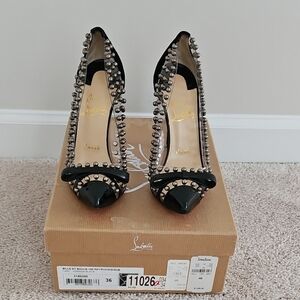 Christian Louboutin Black Studded Heels